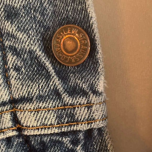 Levi’s VTG 90s Plaid Flannel Lined Denim Jean Trucker Jacket | L - Picture 7 of 9